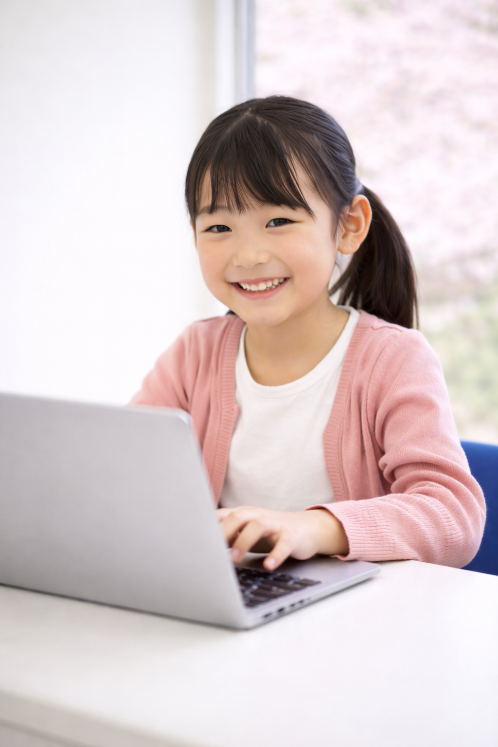 既存サイトで使用している、パソコンに向かう子どものイメージ写真
